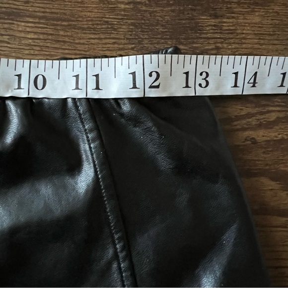 Aritzia Wilfred Free Daria Pant Faux Vegan Leather Black High Rise SZ Large Tall - Picture 8 of 11